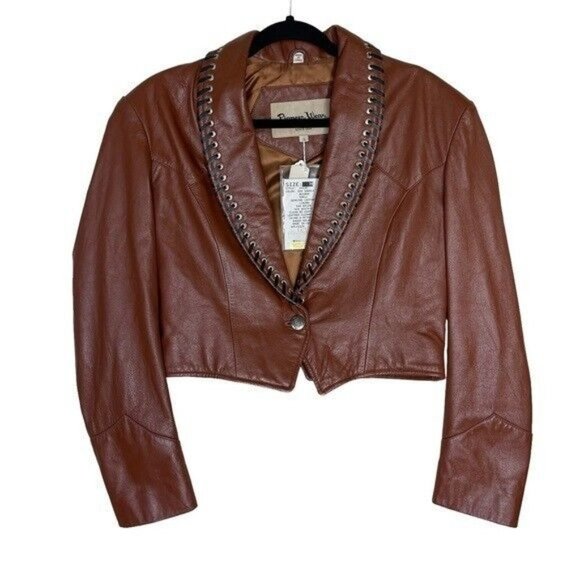 Vintage Jackets & Blazers - Vintage Pioneer Wear Women’s Western genuine leather jacket size Medium